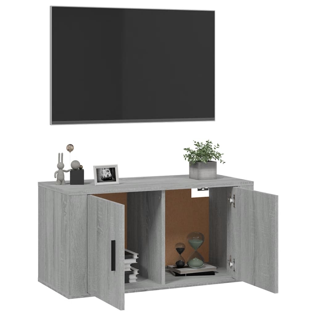 Mobile Porta TV a Parete grigio sonoma 80x34,5x40 cm 816630