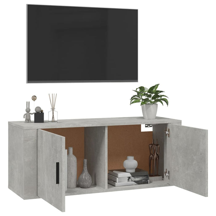 Mobile Porta TV a Parete Grigio cemento 100x34,5x40 cm 816636