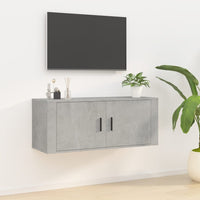 Mobile Porta TV a Parete Grigio cemento 100x34,5x40 cm 816636