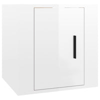 Mobile Porta TV a Parete Bianco Lucido 40x34,5x40 cm 816644