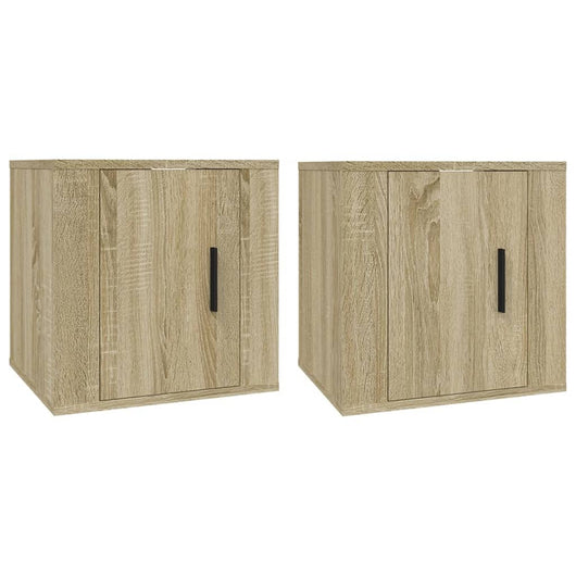 Mobili Porta TV a Parete 2 pz Rovere Sonoma 40x34,5x40 cm 816647