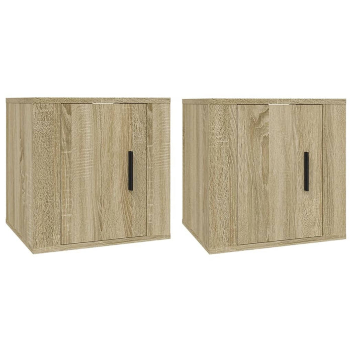Mobili Porta TV a Parete 2 pz Rovere Sonoma 40x34,5x40 cm 816647