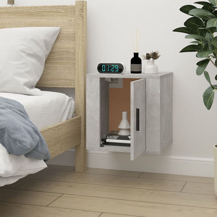 Mobile Porta TV a Parete Grigio Cemento 40x34,5x40 cm 816648