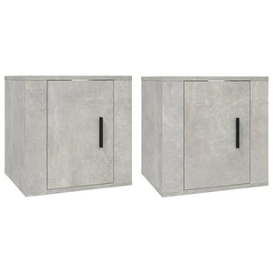 Mobili Porta TV a Parete 2 pz Grigio Cemento 40x34,5x40 cm 816649