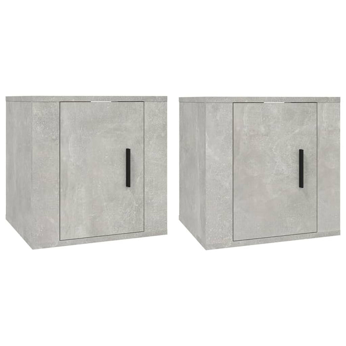 Mobili Porta TV a Parete 2 pz Grigio Cemento 40x34,5x40 cm 816649