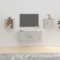 Mobili Porta TV a Parete 2 pz Grigio Cemento 40x34,5x40 cm 816649