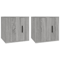 Mobili Porta TV a Parete 2 pz Grigio Sonoma 40x34,5x40 cm 816653