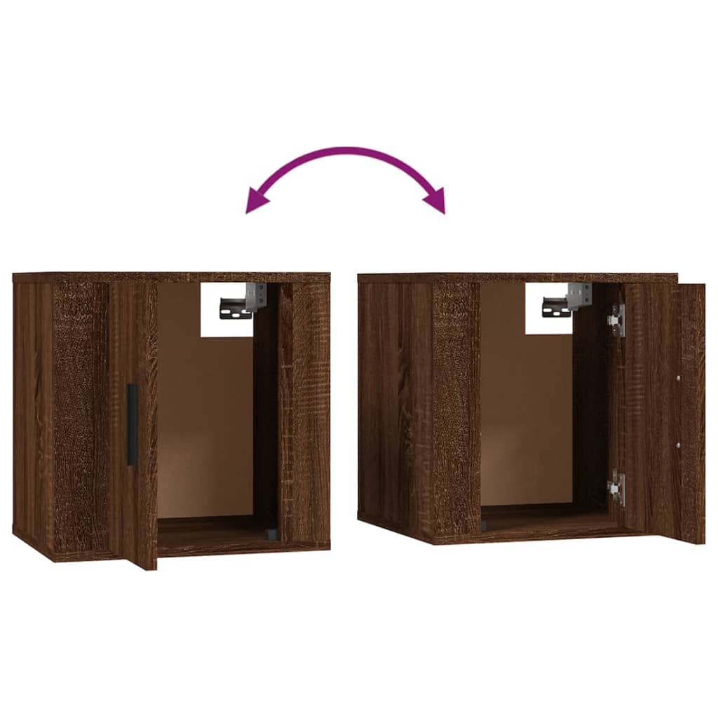 Mobile Porta TV a Parete-Mobile per TV-Credenza TV Rovere Marrone 40x34,5x40 cm