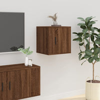 Mobile Porta TV a Parete Rovere Marrone 40x34,5x40 cm 816654