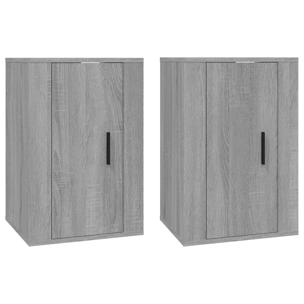 Mobili Porta TV a Parete 2 pz Grigio Sonoma 40x34,5x60 cm 816669