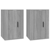 Mobili Porta TV a Parete 2 pz Grigio Sonoma 40x34,5x60 cm 816669