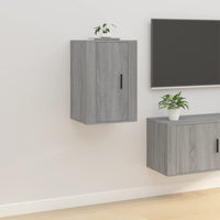 Mobili Porta TV a Parete 2 pz Grigio Sonoma 40x34,5x60 cm 816669