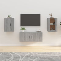 Mobili Porta TV a Parete 2 pz Grigio Sonoma 40x34,5x60 cm 816669