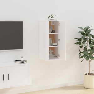 Mobile Porta TV a Parete Bianco 40x34,5x80 cm 816672