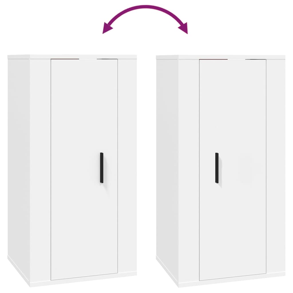 Mobile Porta TV a Parete Bianco 40x34,5x80 cm cod mxl 23174