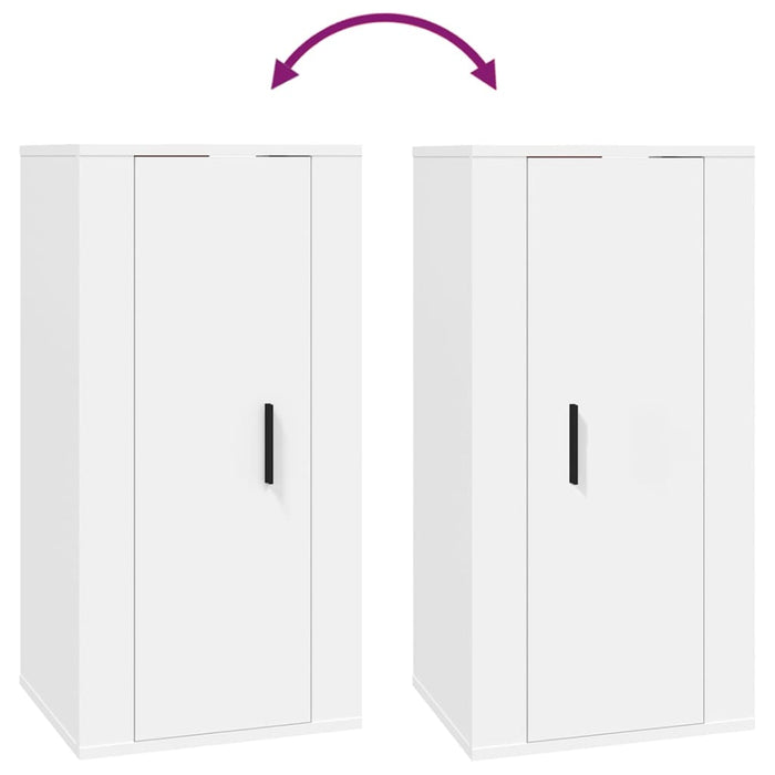 Mobile Porta TV a Parete Bianco 40x34,5x80 cm cod mxl 23174