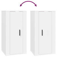 Mobile Porta TV a Parete Bianco 40x34,5x80 cm 816672