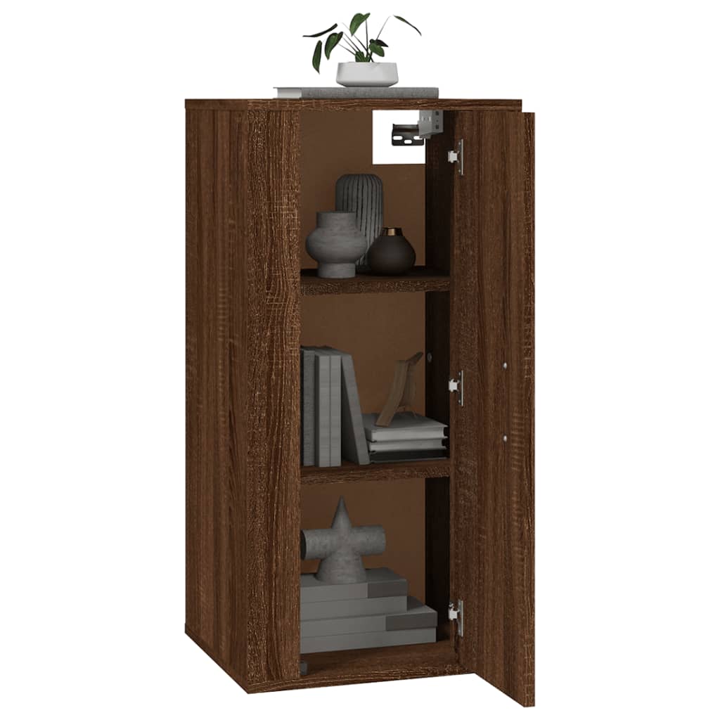 Mobile Porta TV a Parete-Mobile per TV-Credenza TV Rovere Marrone 40x34,5x80 cm