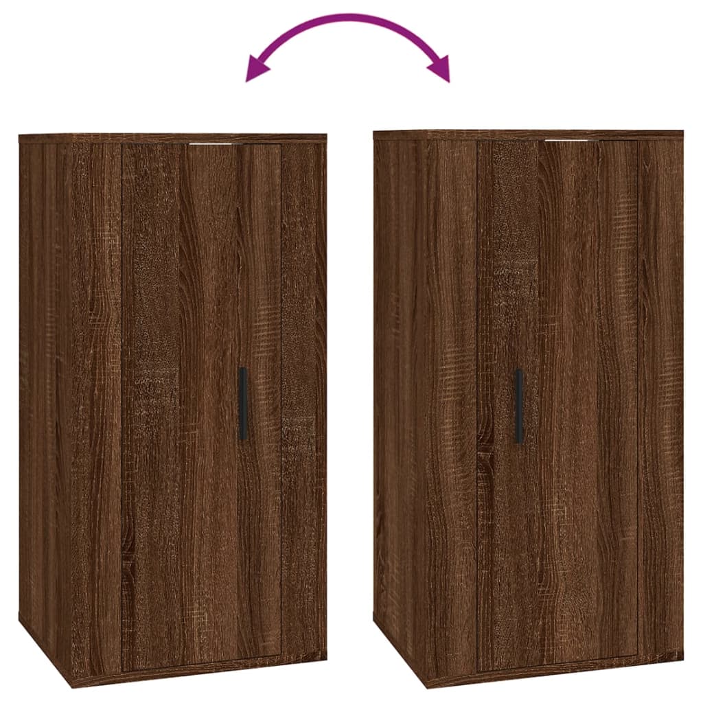 Mobile Porta TV a Parete-Mobile per TV-Credenza TV Rovere Marrone 40x34,5x80 cm