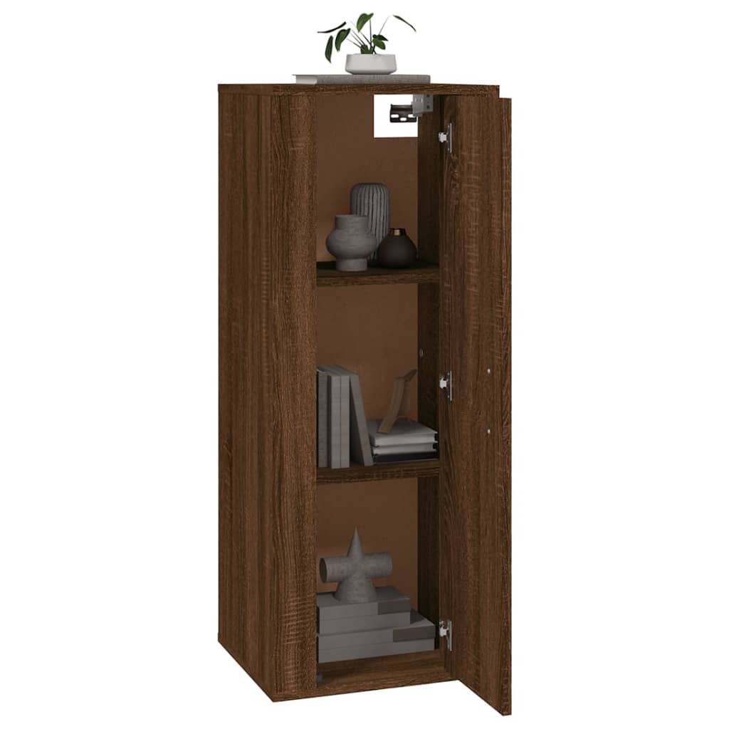 Mobile Porta TV a Parete-Mobile per TV-Credenza TV Rovere Marrone 40x34,5x100 cm