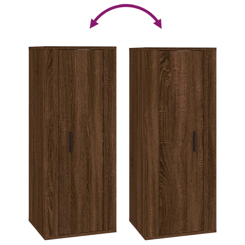 Mobile Porta TV a Parete-Mobile per TV-Credenza TV Rovere Marrone 40x34,5x100 cm