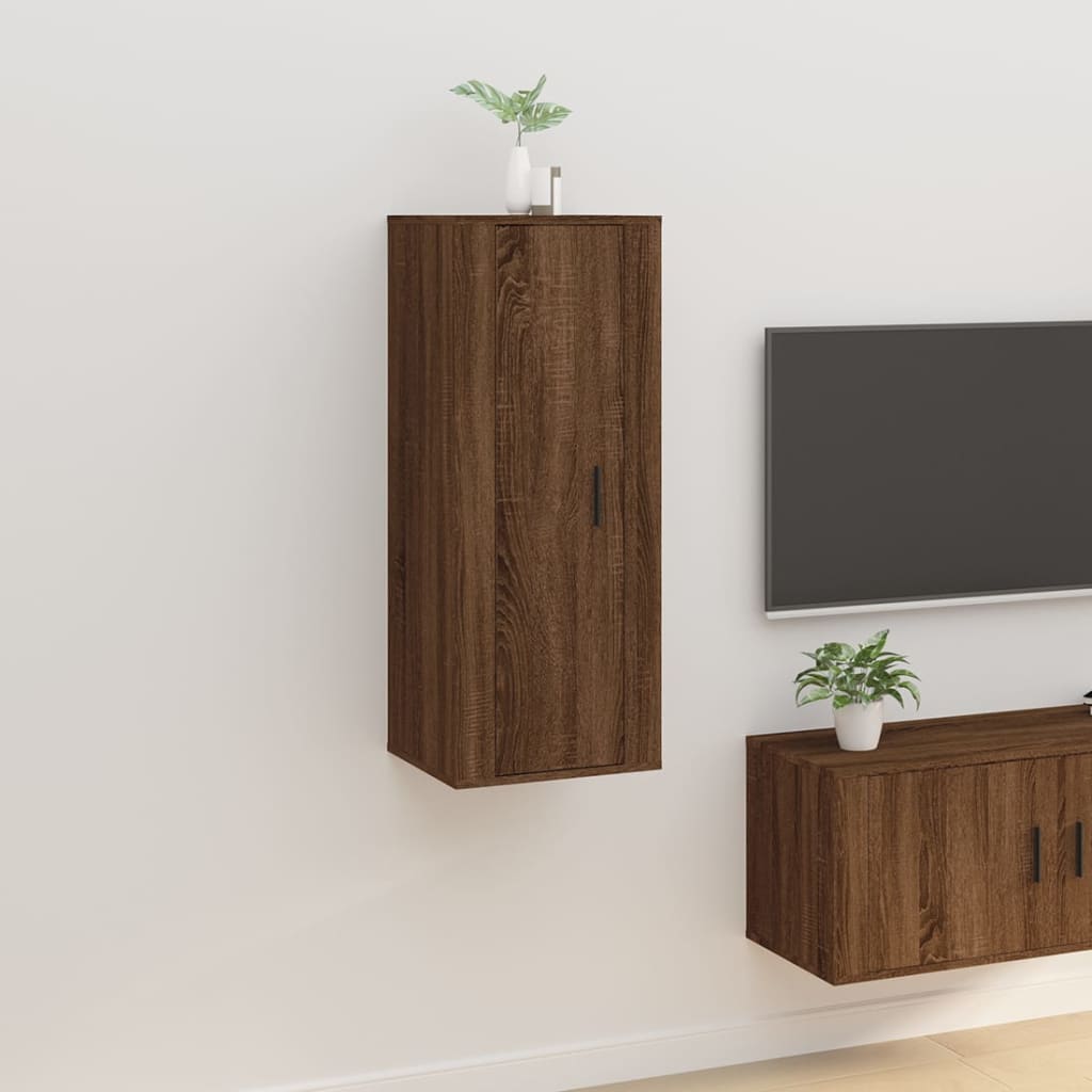Mobile Porta TV a Parete-Mobile per TV-Credenza TV Rovere Marrone 40x34,5x100 cm