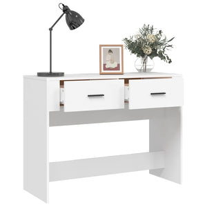 Tavolino Consolle-Tavolino da soggiorno-Tavolo Bianco 100x39x75 cm in Legno Multistrato