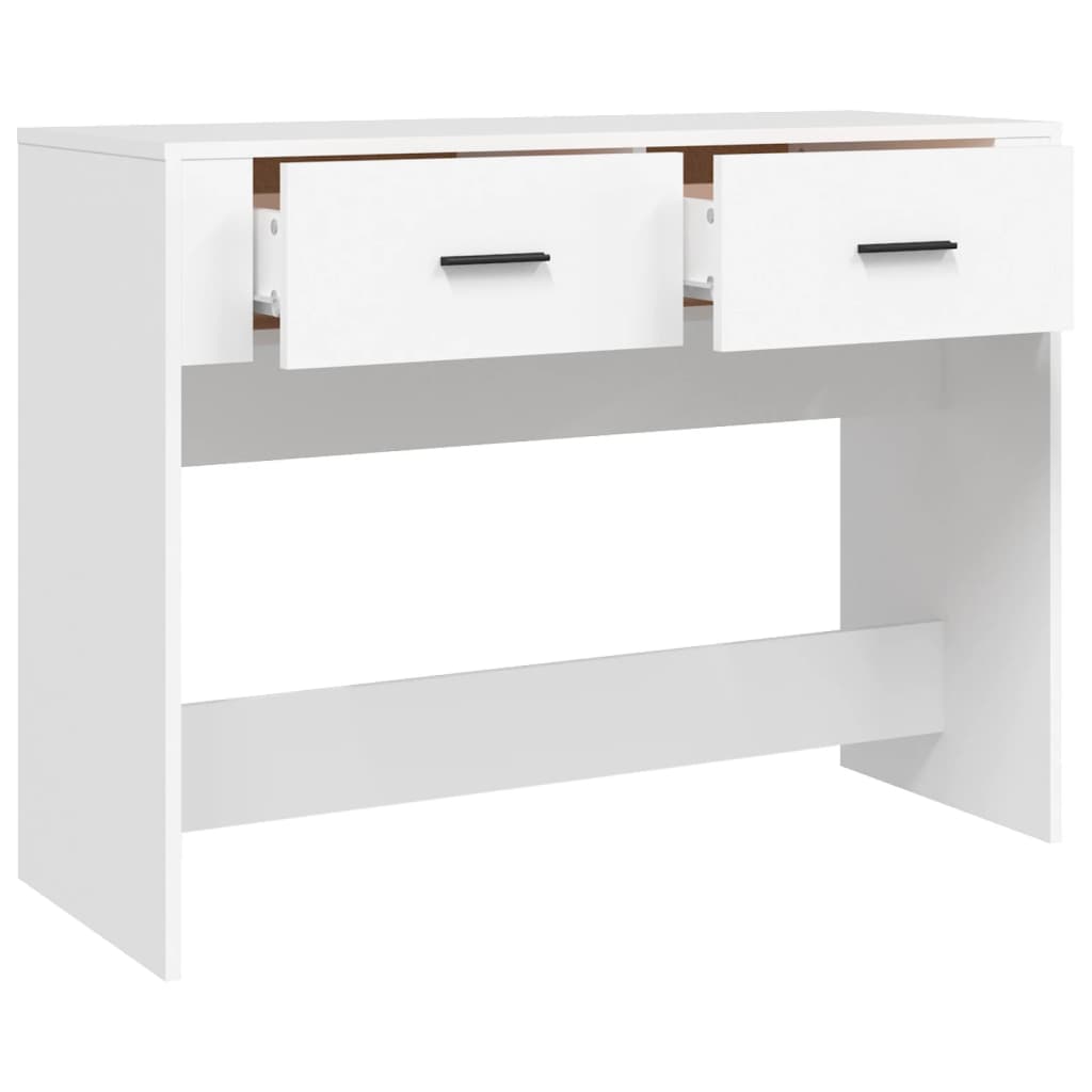 Tavolino Consolle Bianco 100x39x75 cm in Legno Multistrato 816776