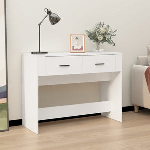 Tavolino Consolle-Tavolino da soggiorno-Tavolo Bianco 100x39x75 cm in Legno Multistrato
