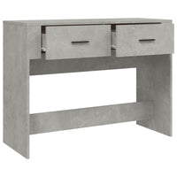 Tavolino Consolle Grigio Cemento 100x39x75 cm Legno Multistrato 816780