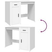 Scrivania Bianca 100x49x75 cm in Legno Multistrato cod mxl 73427