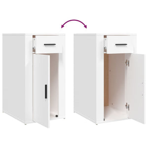 Armadietto da Scrivania Bianco 40x49x75 cm in Legno Multistrato cod mxl 71559