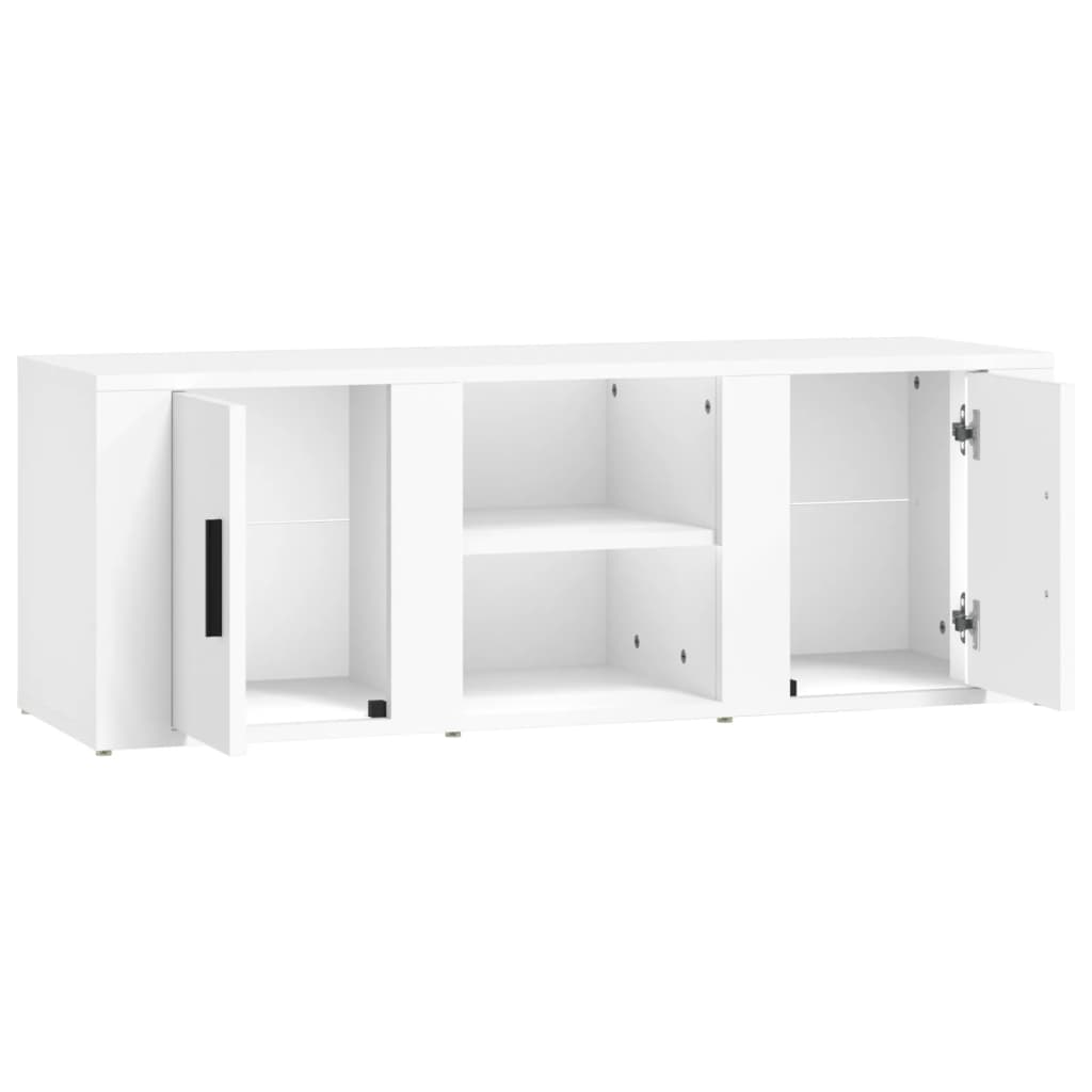 Mobile Porta TV-Mobile per TV-Credenza TV Bianco 100x31,5x35 cm in Legno Multistrato