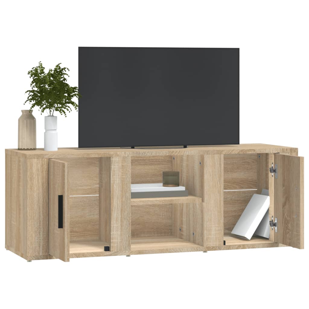 Mobile per TV Rovere Sonoma 100x31,5x35 cm Legno Multistrato cod mxl 17158