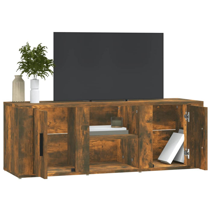 Mobile TV Rovere Fumo 100x31,5x35 cm in Legno Multistrato