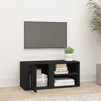 Mobile Porta TV Nero 80x31,5x36 cm in Legno Multistrato 819438