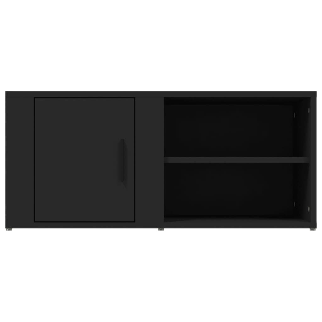 Mobile Porta TV Nero 80x31,5x36 cm in Legno Multistrato 819438