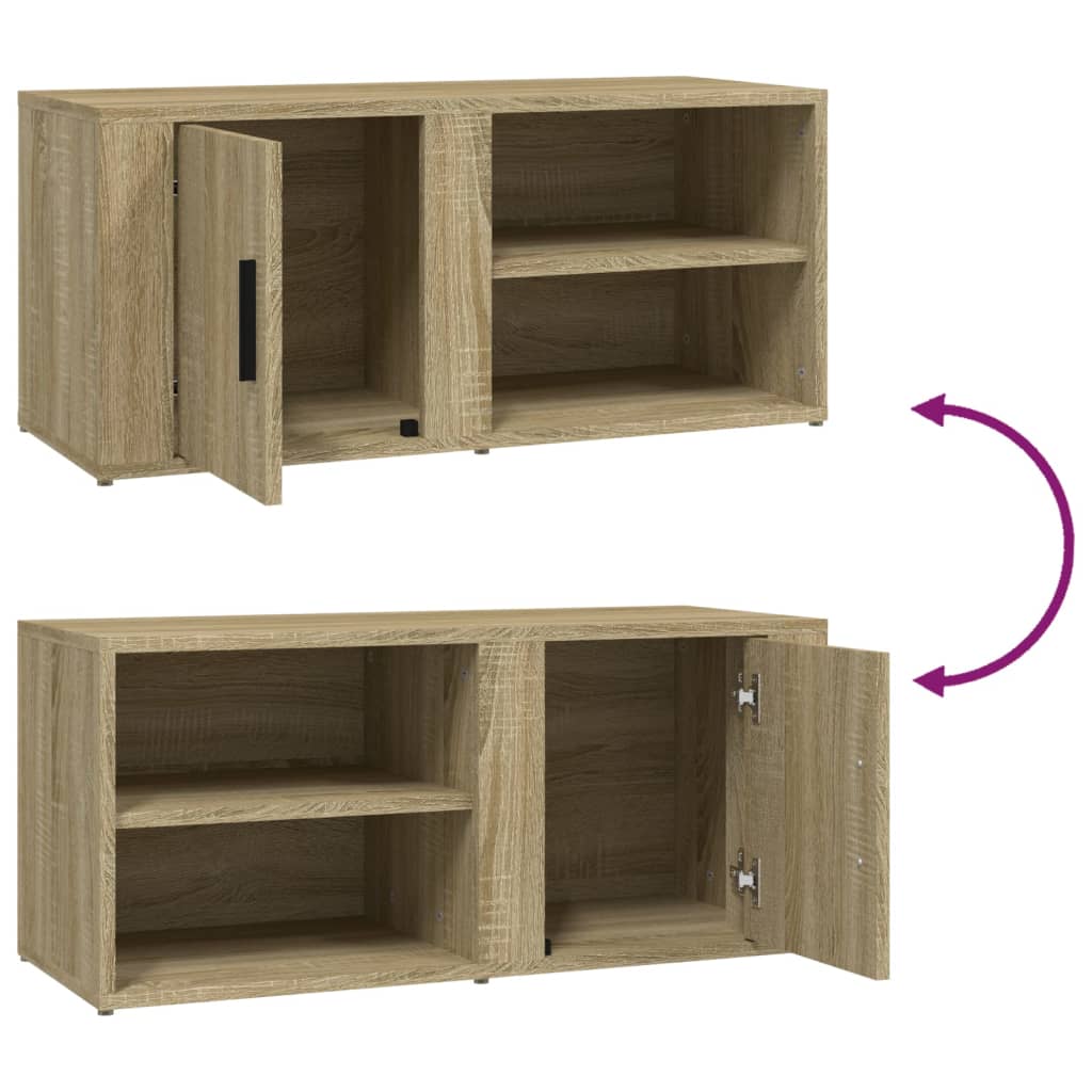 Mobile Porta TV Rovere Sonoma 80x31,5x36 cm Legno Multistrato