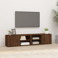 Mobili TV 2pz Rovere Marrone 80x31,5x36 cm in Legno Multistrato 819451