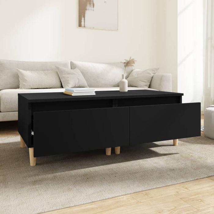 Tavolini 2pz Neri 50x46x35 cm in Legno Multistrato 819503