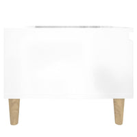 Tavolino Bianco Lucido 50x46x35 cm in Legno Multistrato 819504