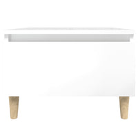 Tavolini 2pz Bianco Lucido 50x46x35 cm in Legno Multistrato cod mxl 26984