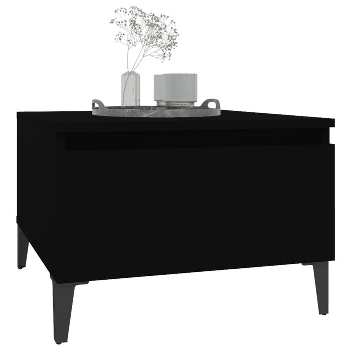 Tavolino Nero 50x46x35 cm in Legno Multistrato 819518