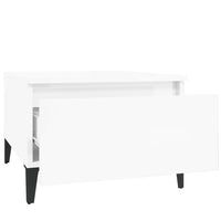 Tavolino Bianco Lucido 50x46x35 cm in Legno Multistrato cod mxl 26992