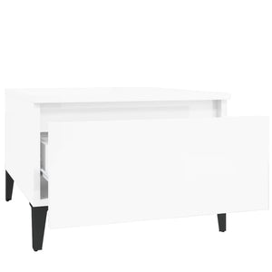 Tavolino Bianco Lucido 50x46x35 cm in Legno Multistrato cod mxl 26992