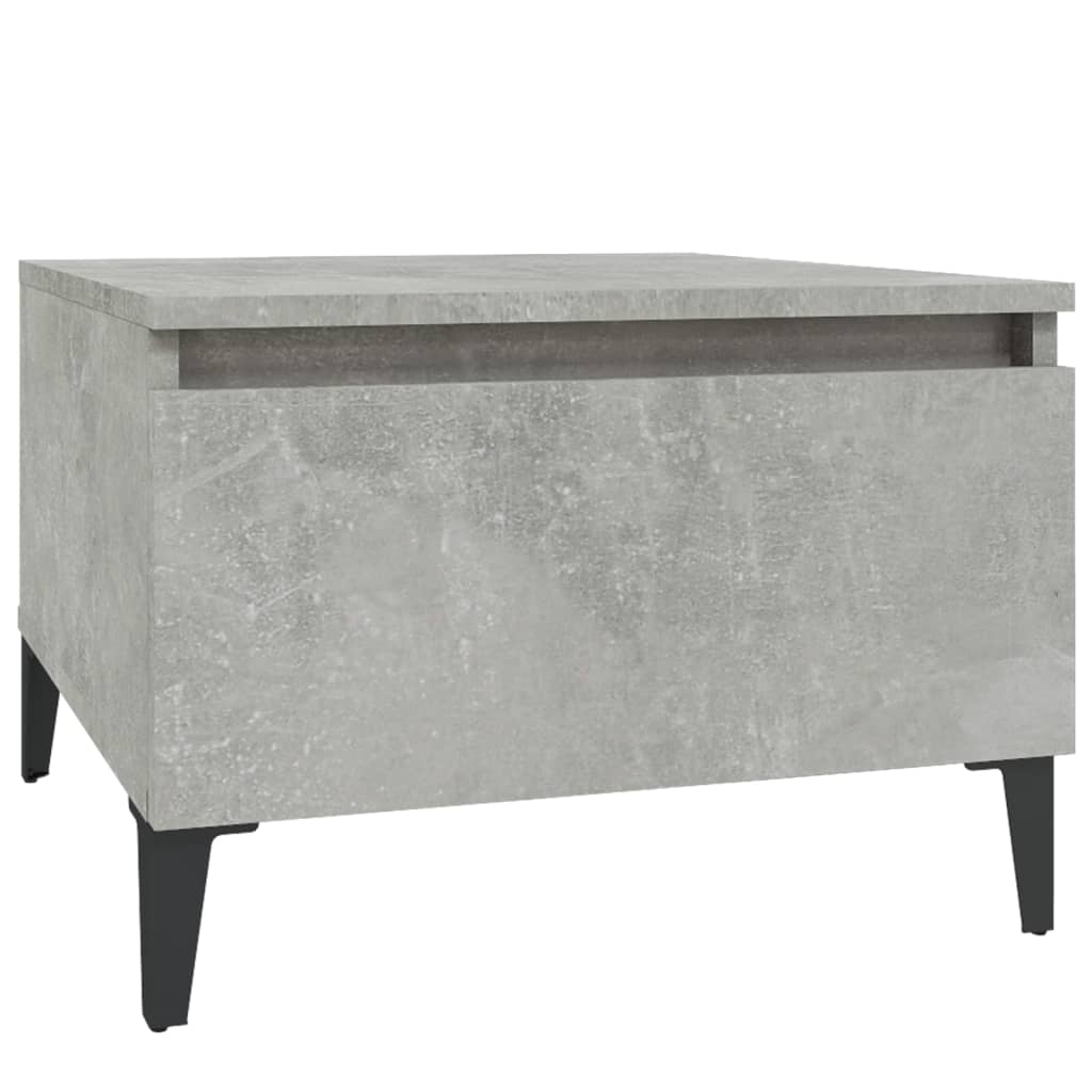 Tavolino Grigio Cemento 50x46x35 cm in Legno Multistrato 819524