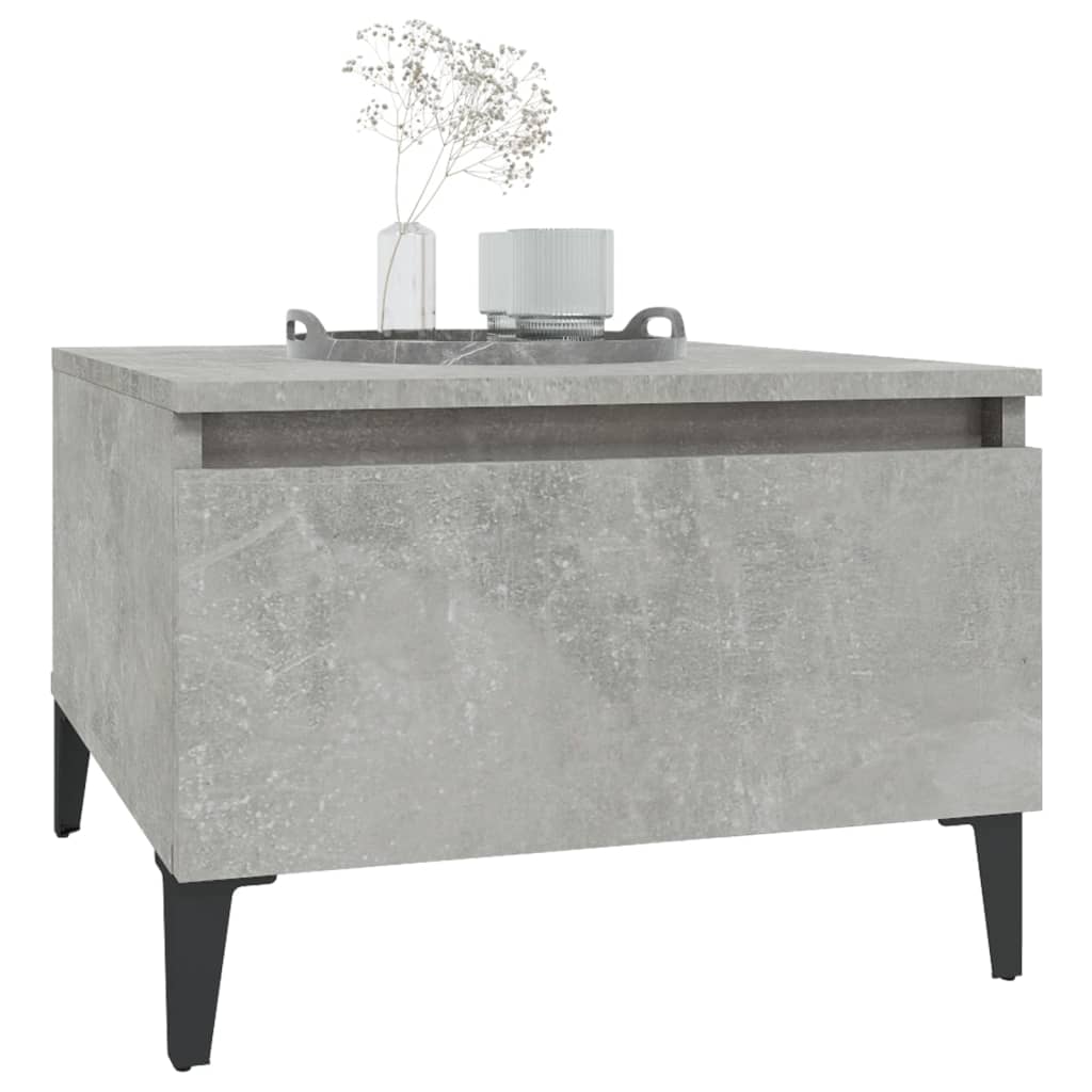 Tavolino Grigio Cemento 50x46x35 cm in Legno Multistrato 819524