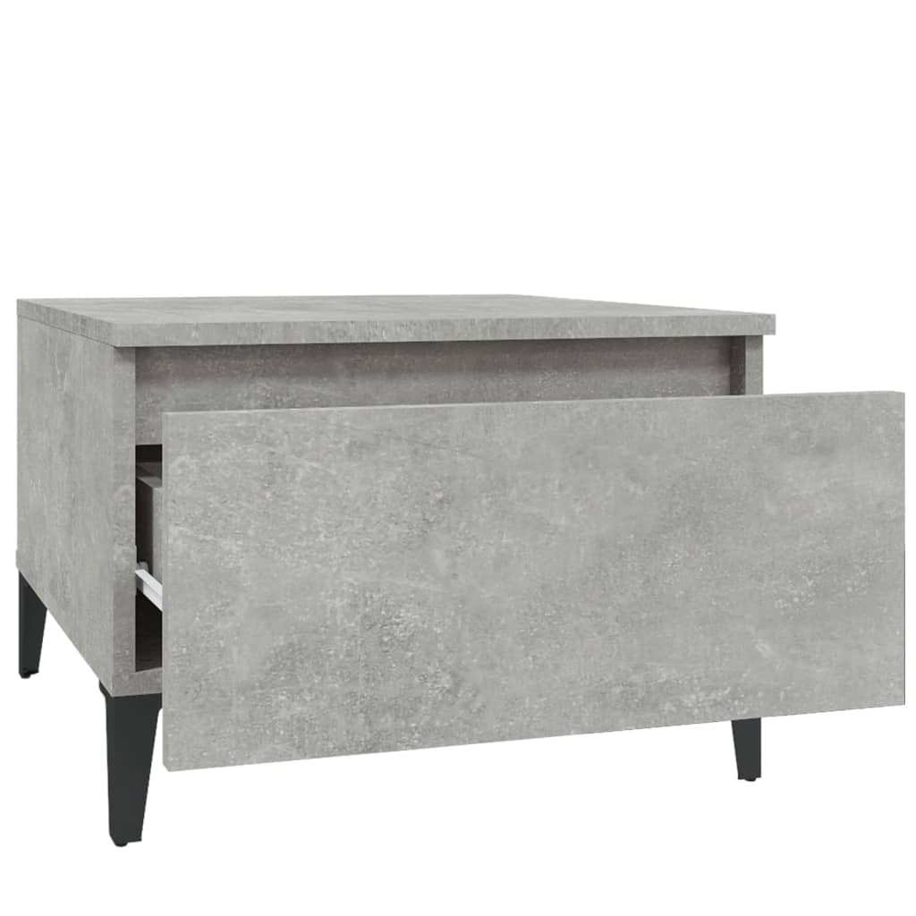 Tavolino Grigio Cemento 50x46x35 cm in Legno Multistrato 819524