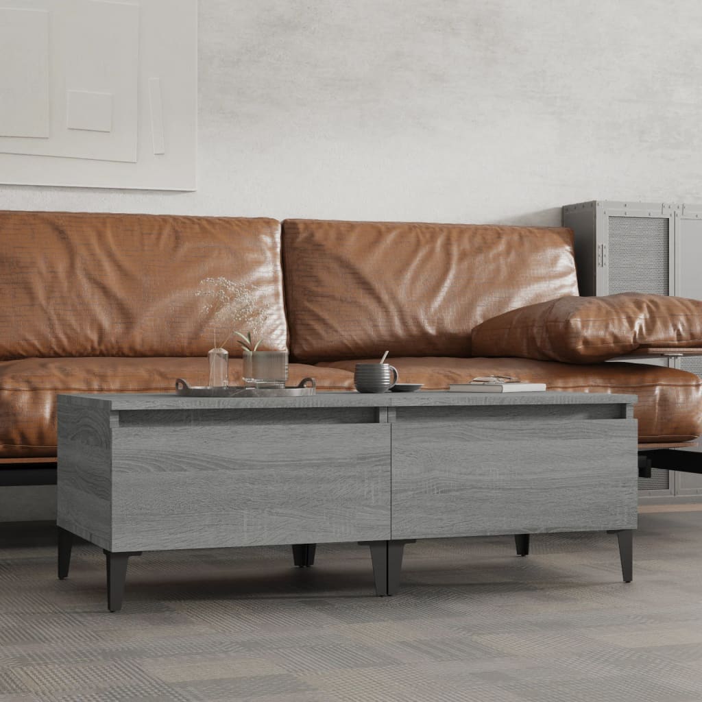 Tavolini 2pz Grigio Sonoma 50x46x35 cm in Legno Multistrato cod mxl 26805