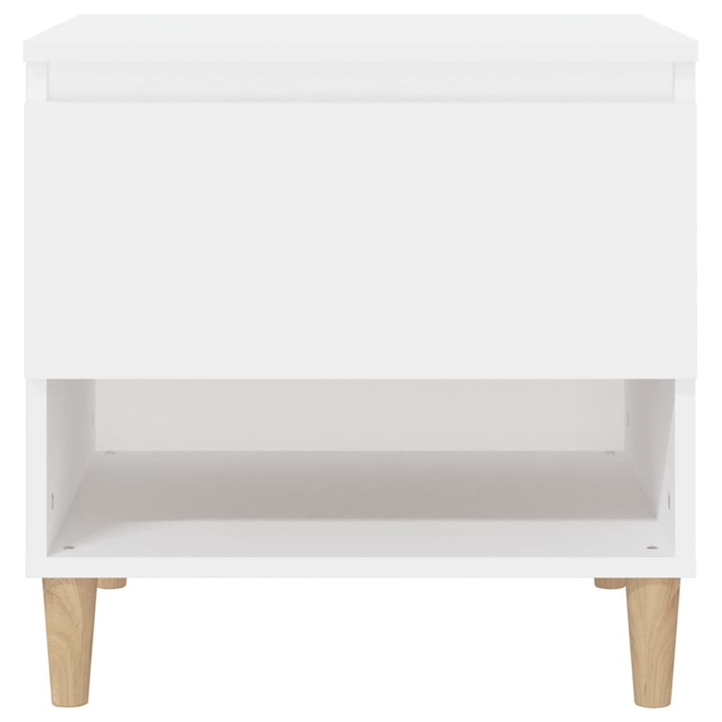 Comodino Bianco 50x46x50 cm in Legno Multistrato cod mxl 30021